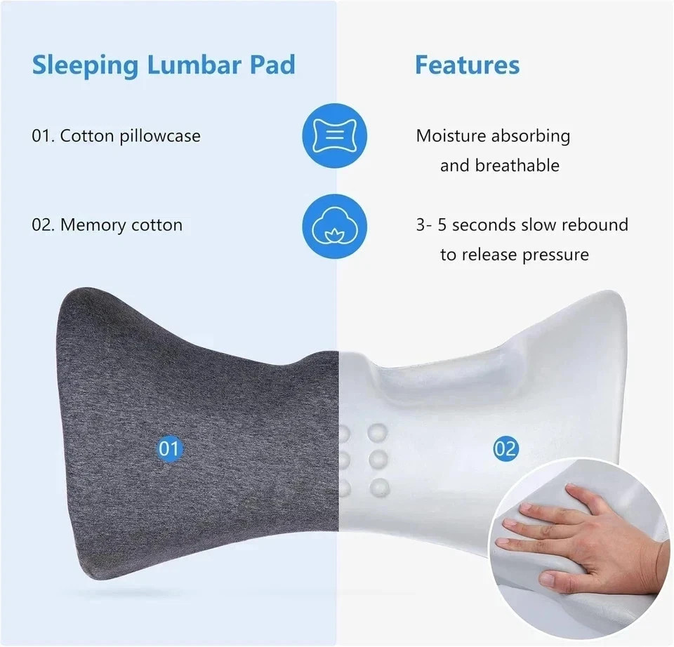 3 In 1 Electric Lumbar Support Pillow Smooth Spine Triple Fusion Back Massager