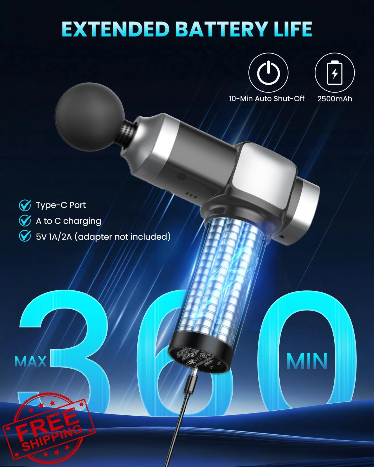 CAMEFER Massager Black Gray