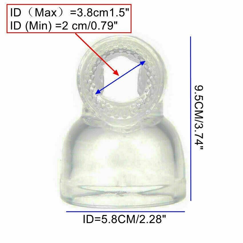 TPE Clear Male Humming Bird Attachment Fit Hitachi Magic Wand Massager Accessory