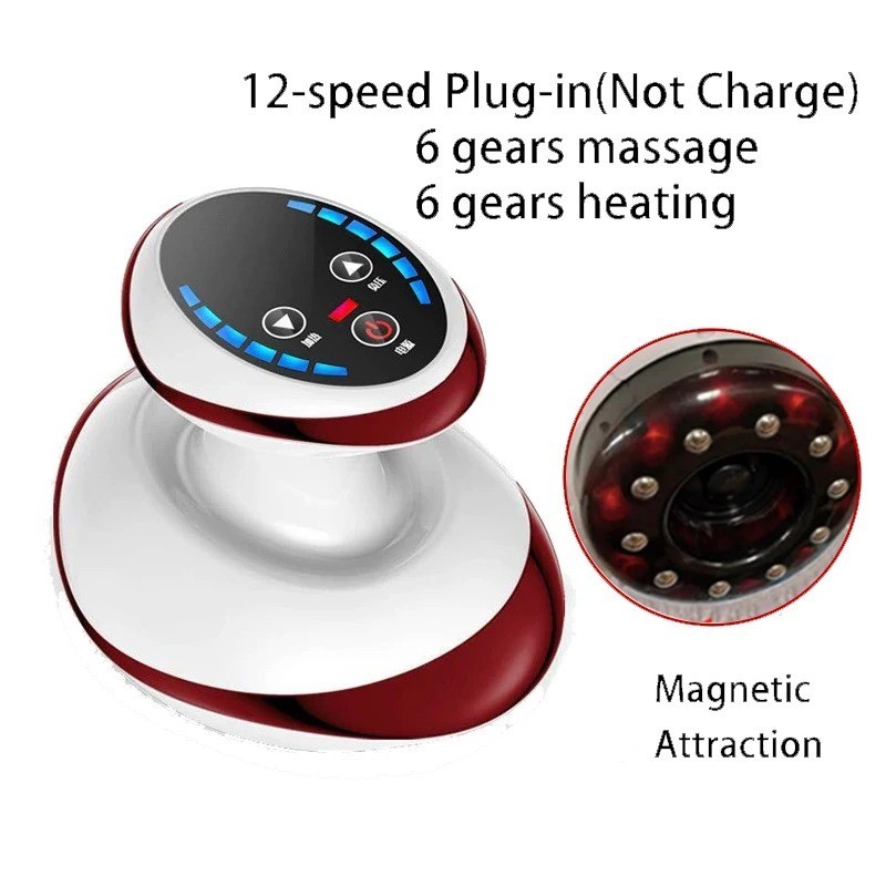 Electric Body Massager Vacuum Cans Suction Cup Heating Fat Burner Anti-cellulite