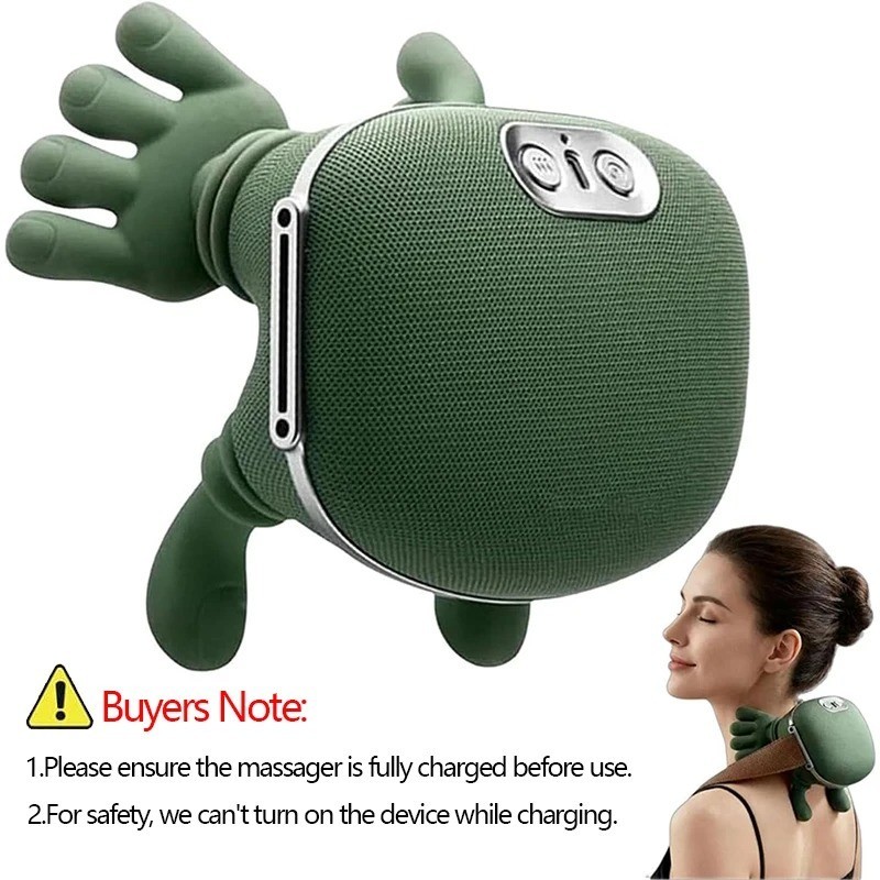 2025 Bionic Neck & Shoulder Massager N7 3-Level Kneading Shiatsu Massage Pillow