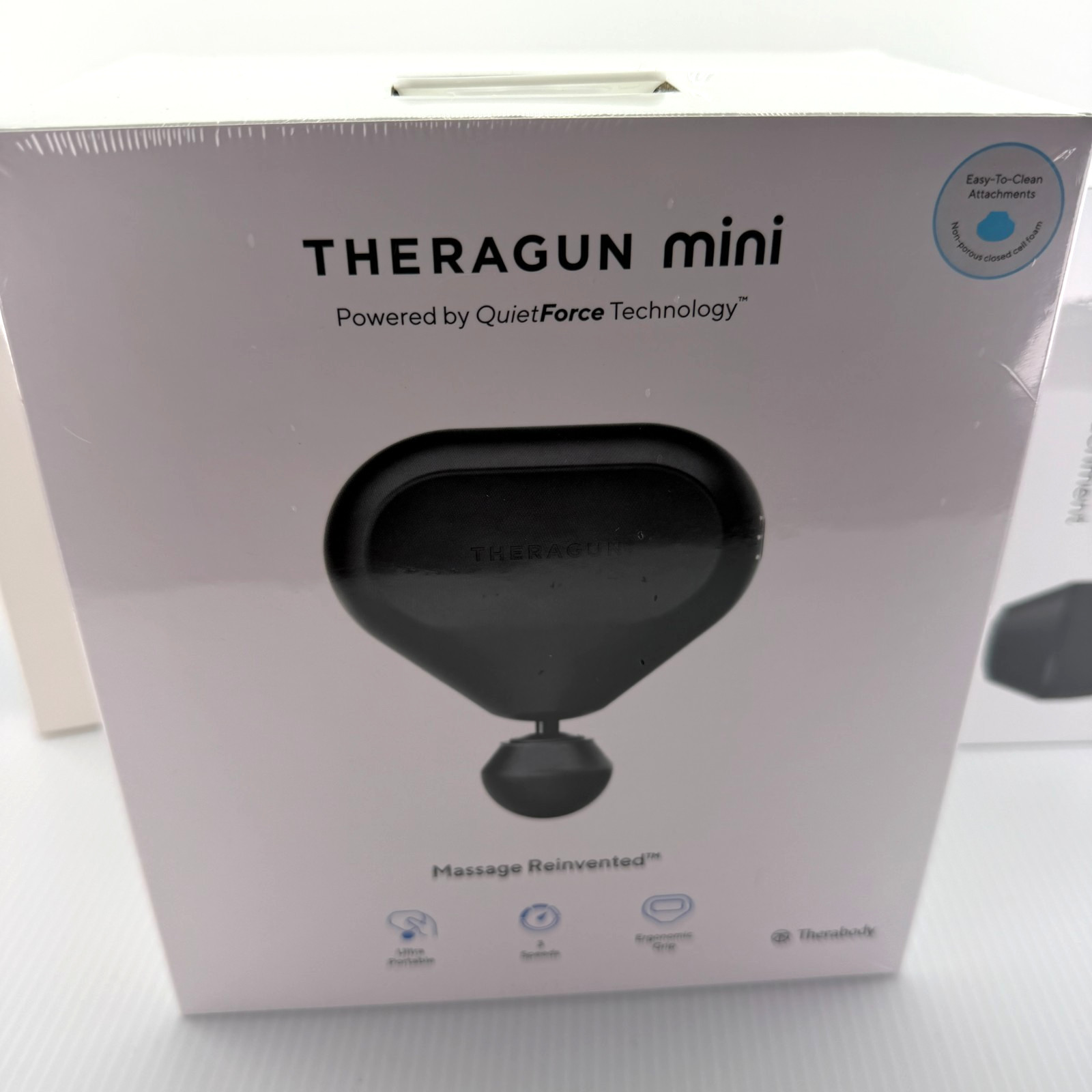 Theragun Mini Massager Black + Supersoft Attachment Mini Skin Bundle NEW SEALED
