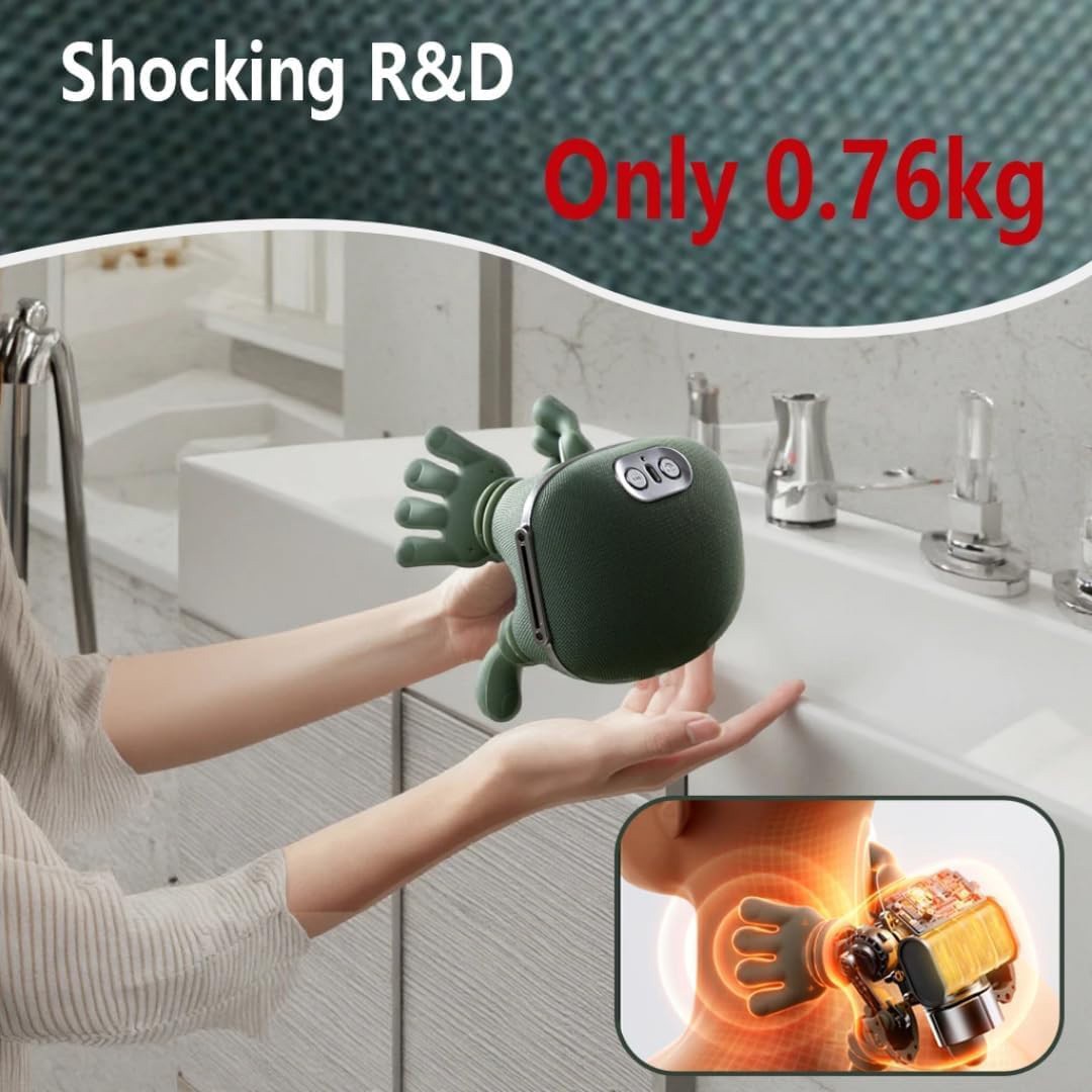 Neck Massager with Heat Pain Relief Shoulder & Back Massager 4D Kneading Massage