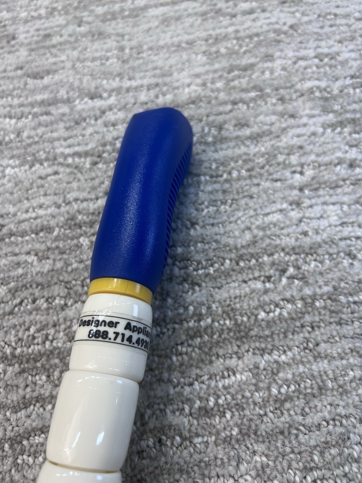 The Stick 24″ Stiff Flexible Stick Massage Roller White Blue Handles 15 Beads