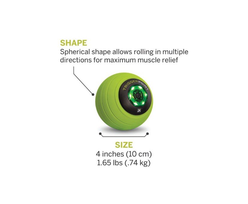 Triggerpoint MB Vibe Green Vibrating Massage Ball Rechargeable NEW
