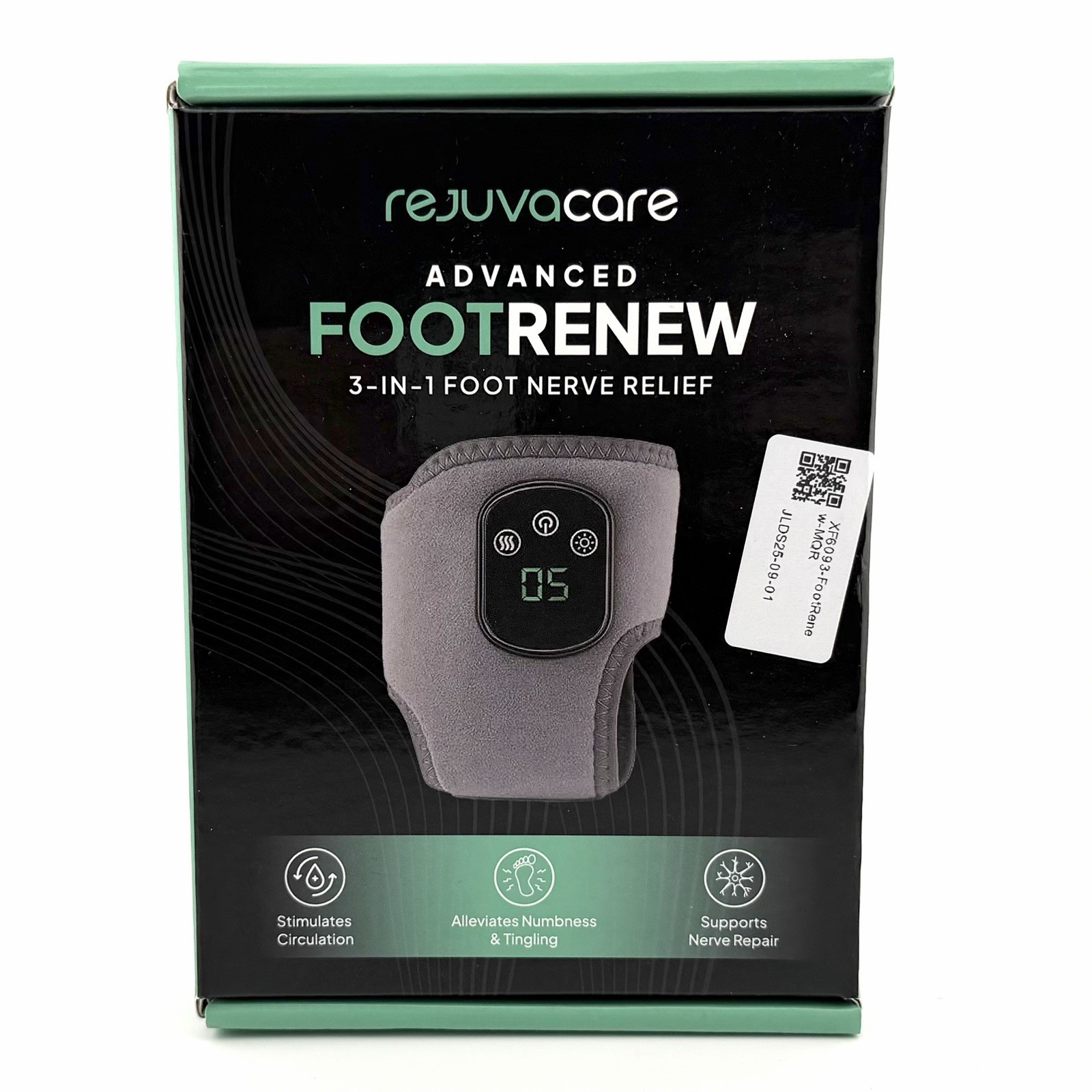 NEW 2 PACK Rejuvacare Foot Renew 3-in-1 Nerve Relief Ankle Massager Pair