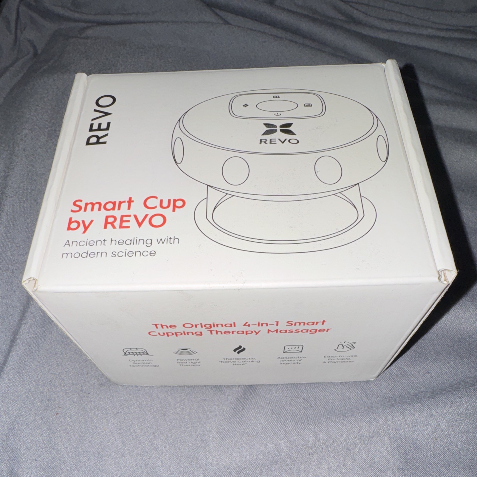 NEW REVO Smart Cup 4-in-1 Electric Cupping Therapy Massager Heat & Red Light