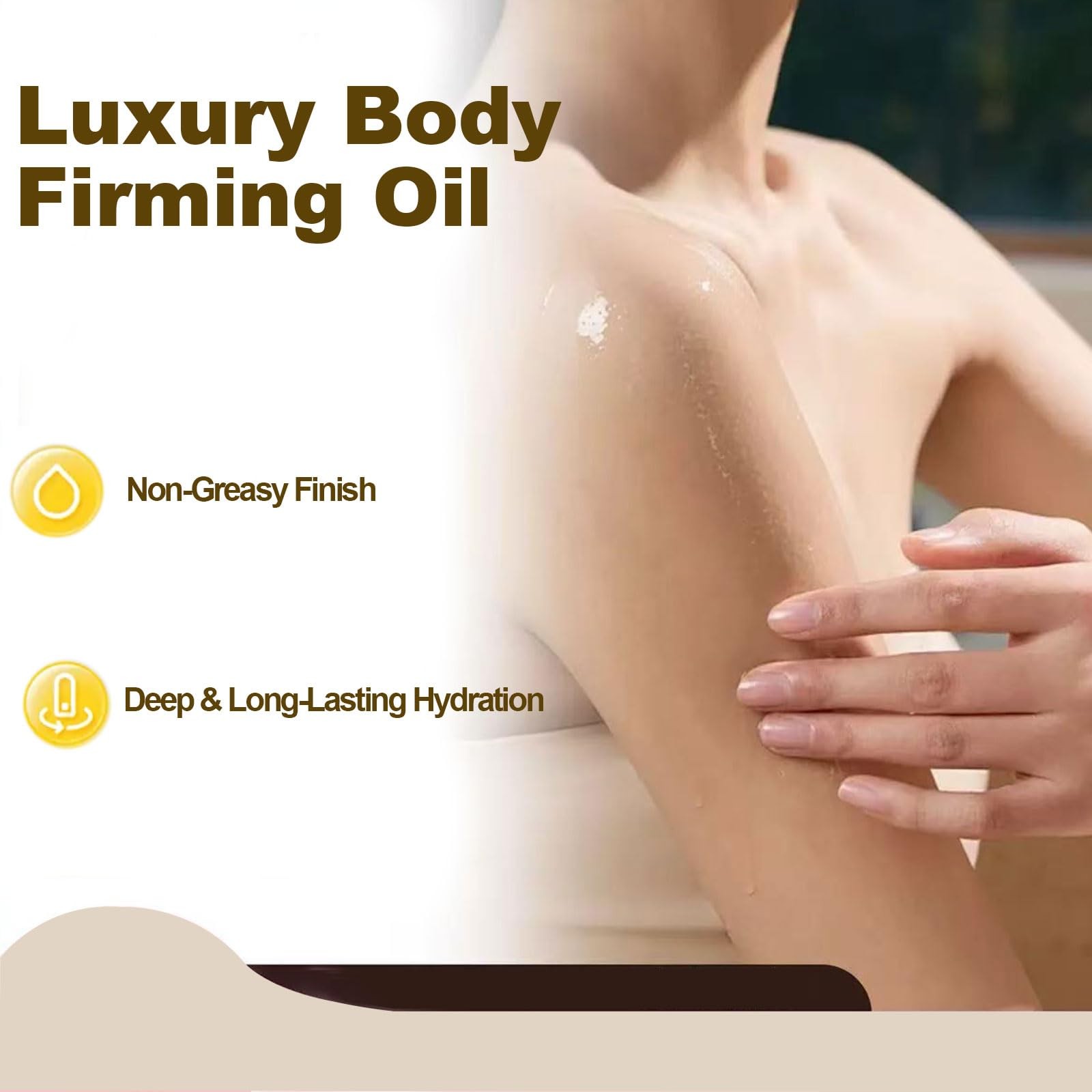 Luxury Body Firming Oil, AntiCellulite AfterShower Massage Oil, Natural Botan…