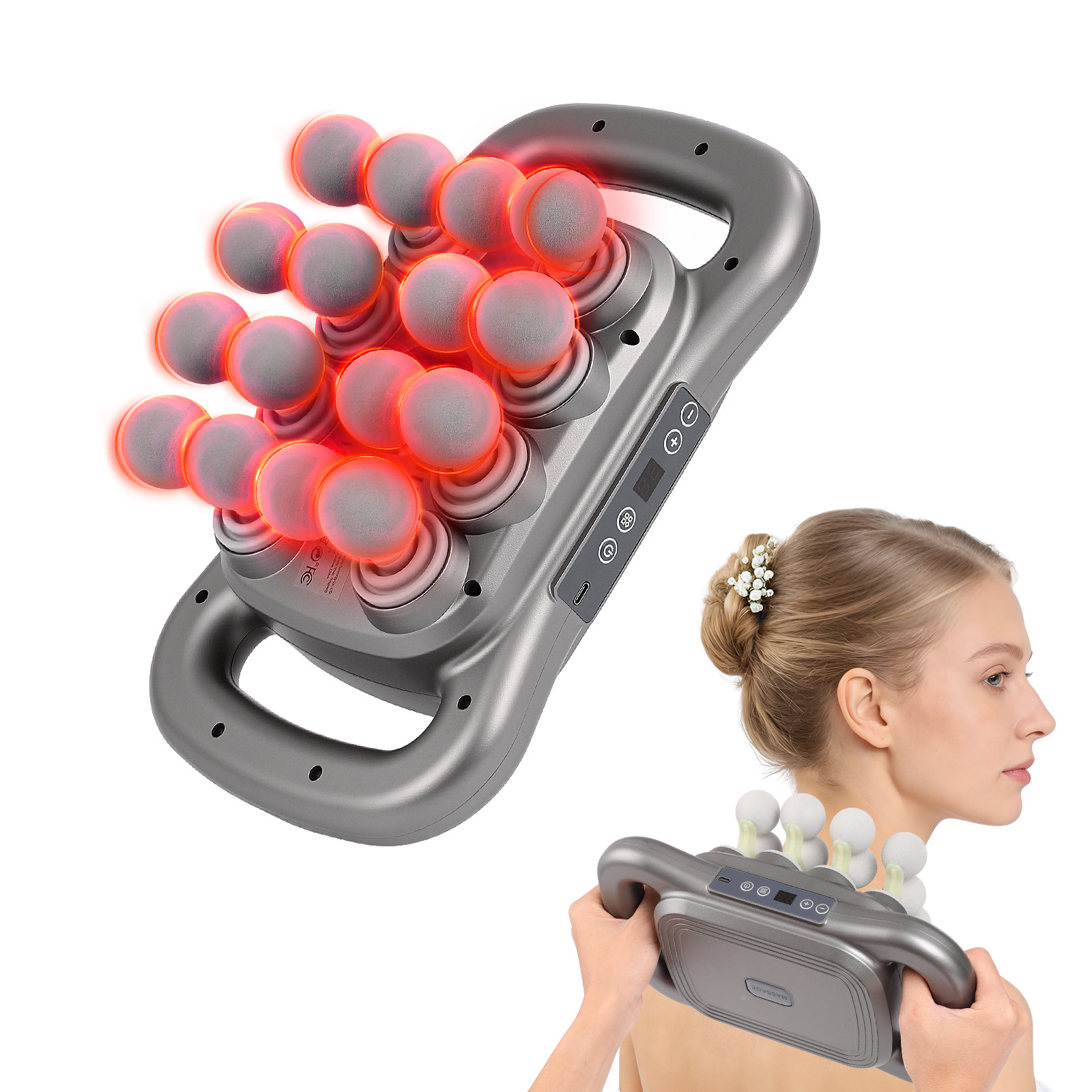 16 Head Full Body Massage Gun – Targeted Deep Tissue Percussion Massager