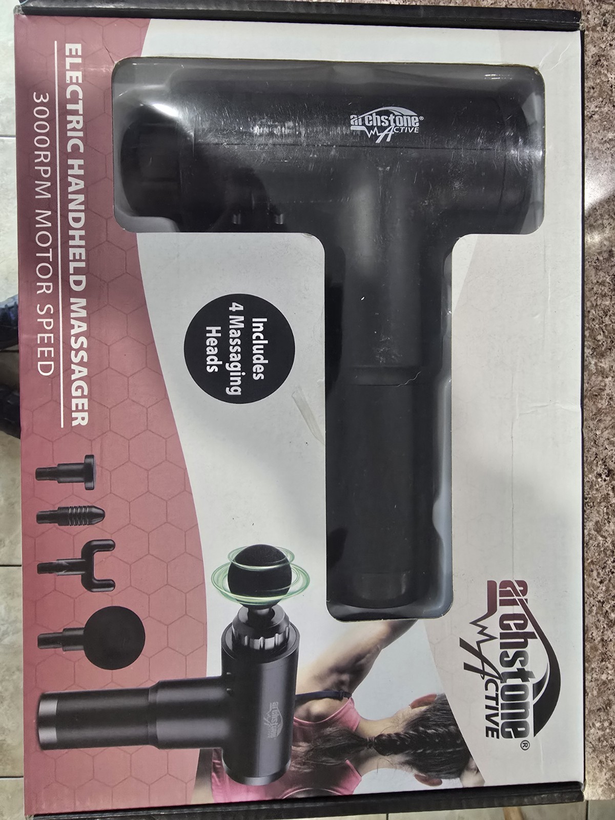 Electric Handheld Massager – 3000RPM – Archstone Active
