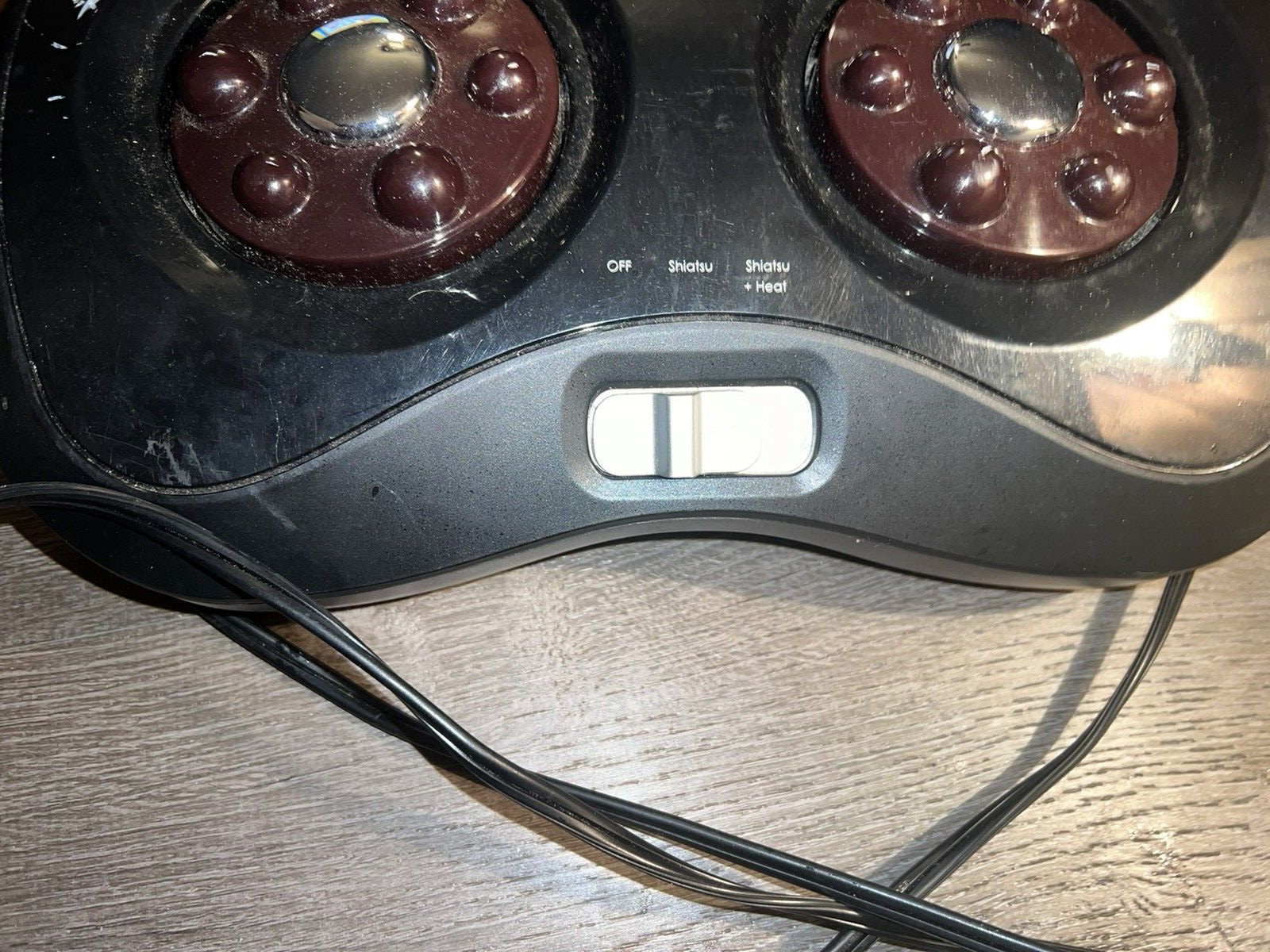 Used! HoMEDICS Foot massager Black Red Silver with Heat 120v Model FMS-100H
