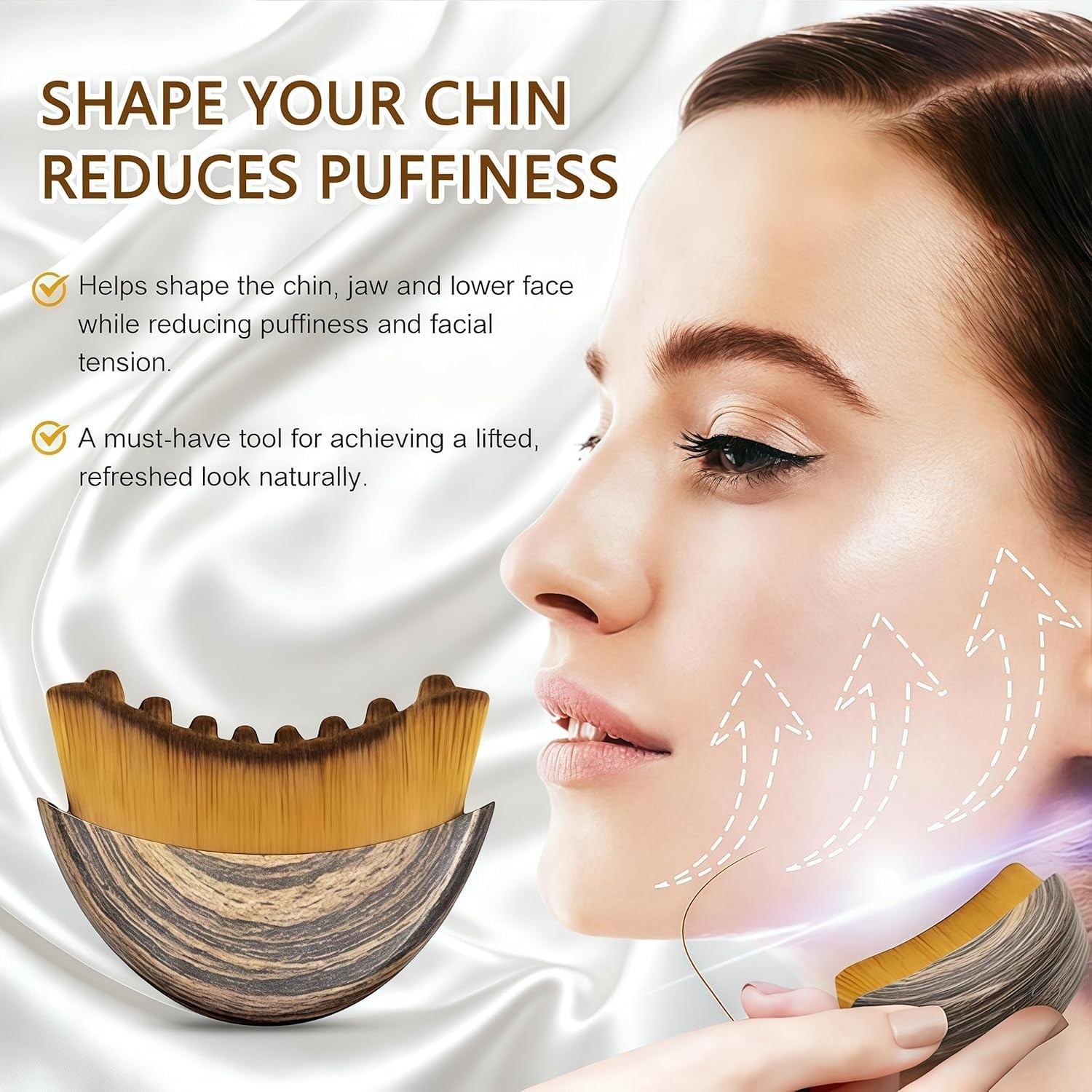 Lymphatic Contour Face Brush Dry Brushing Massager Drainage Massage Tool