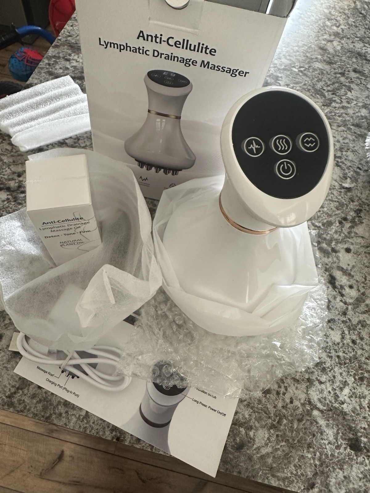Lymphatic Drainage Massager & Anti Cellulite Massage With Oil
