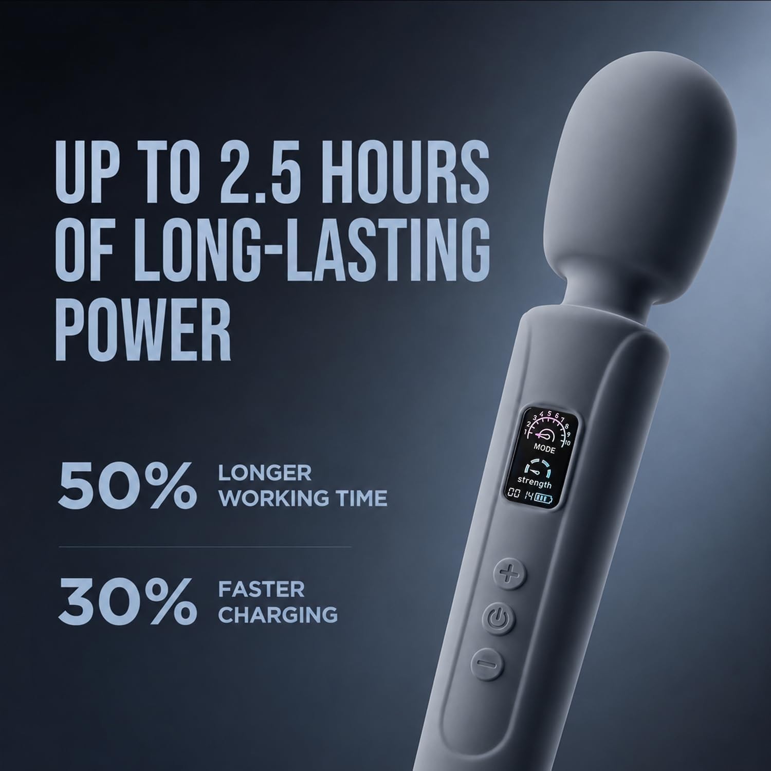 Cordless 10-Mode Handheld Massager for Ultimate Muscle Relaxation – Waterproof