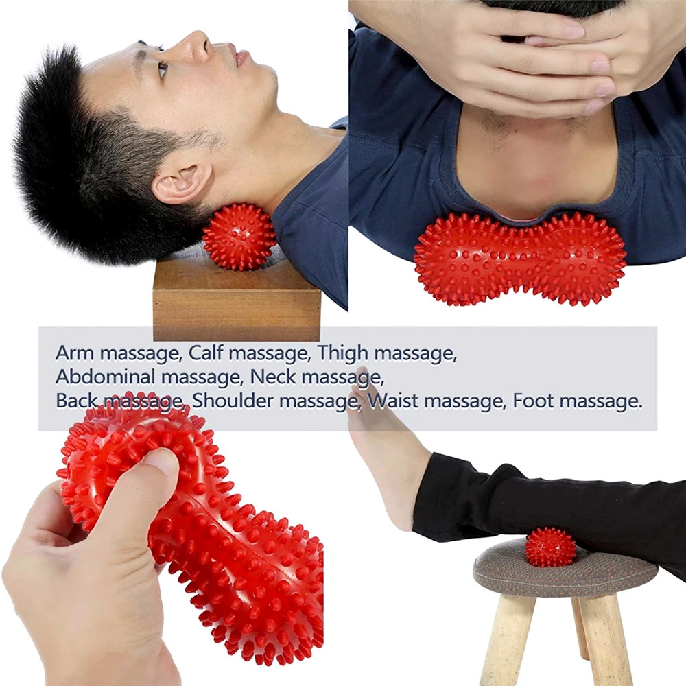 Peanut Ball Foot Massage Ball,Spiky Massage Ball for Trigger Point Therapy,Deep
