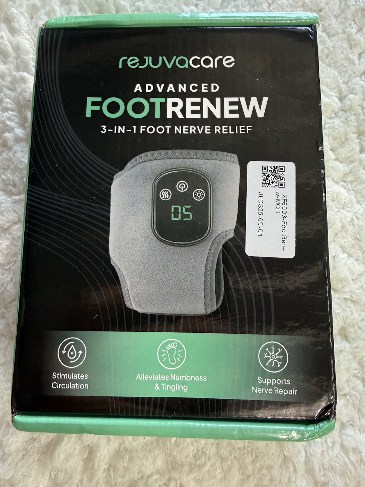 Rejuvacare Foot Renew 3-in-1 Nerve Relief Method +Ankle Massager 1ct Single