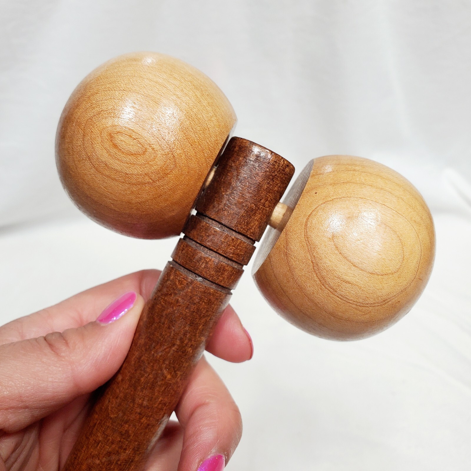 SOLID MAPLE WOOD BACK MASSAGER GAVEL ROLLER Handheld