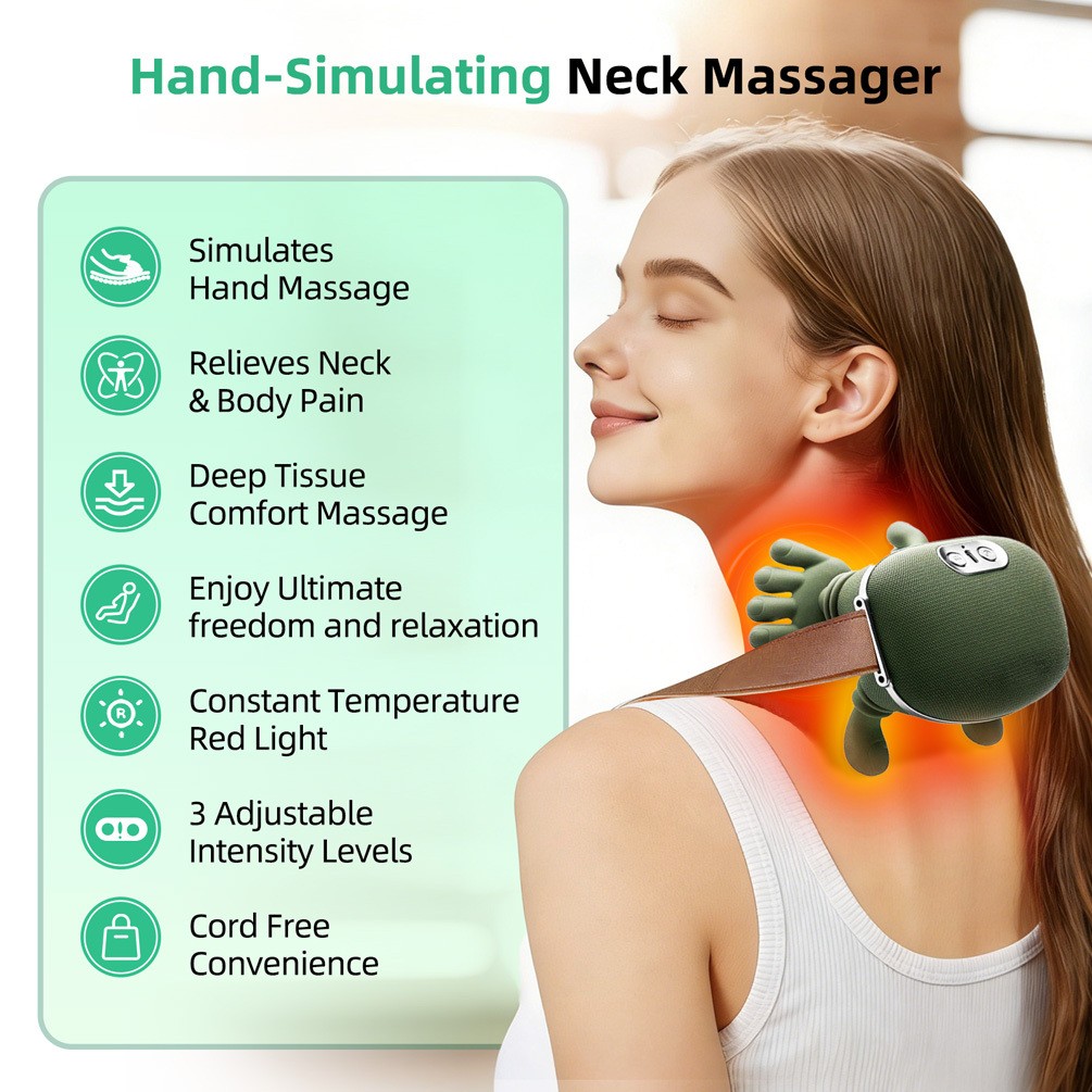Bionic Finger Neck Shoulder Massager Wireless Neck Cervical Trapezius Kneading