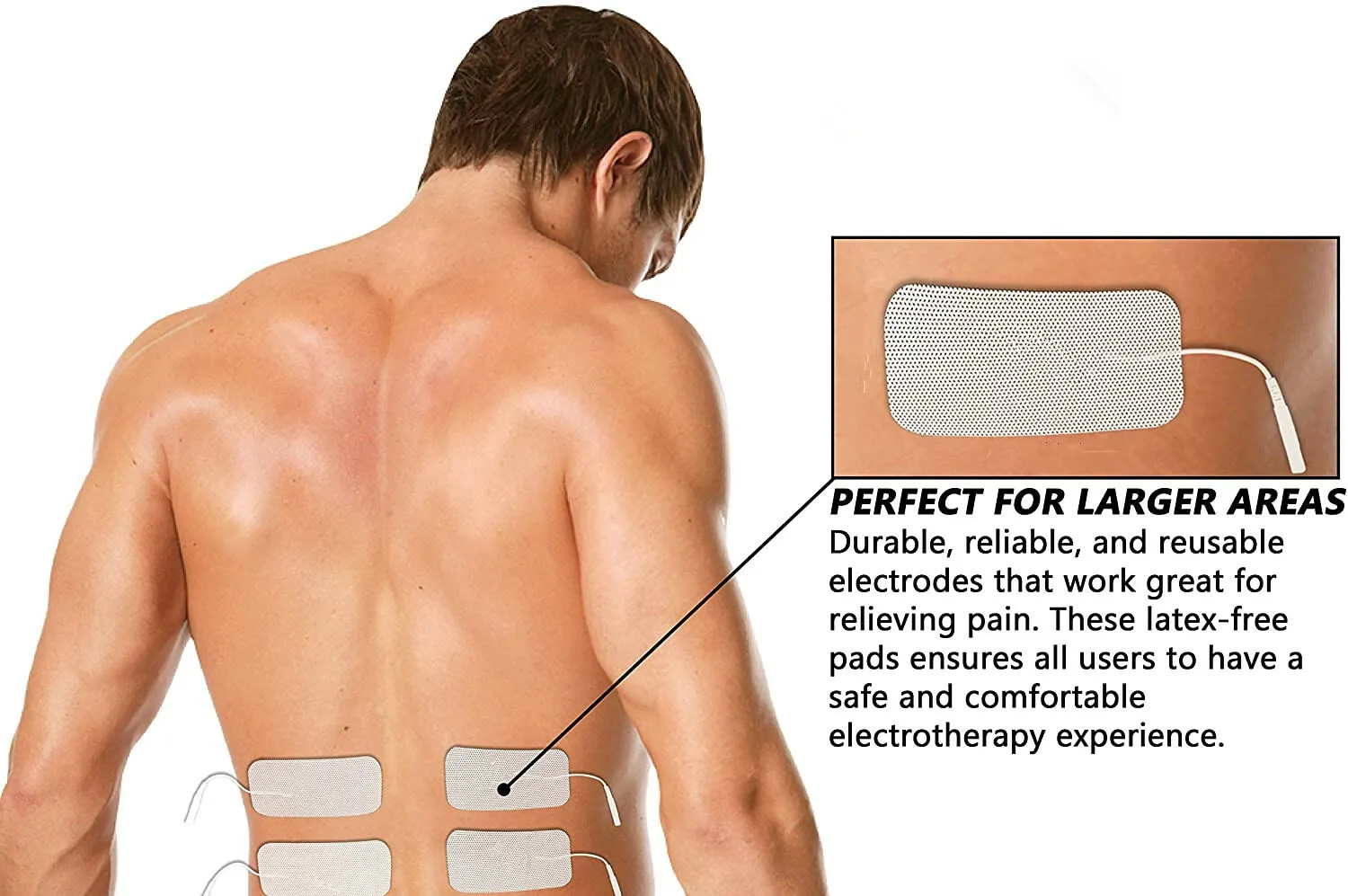 20x 5*9CM Electrode Pads Large Unit Replacement Pads Muscle Stimulator For Tens