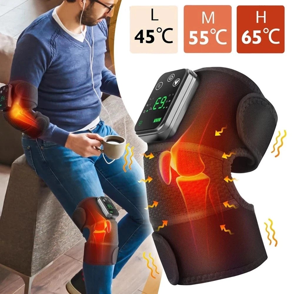 3 in 1 Cordless Knee Pad Knee Shoulder Massager Vibration Leg Arm Joint Brace
