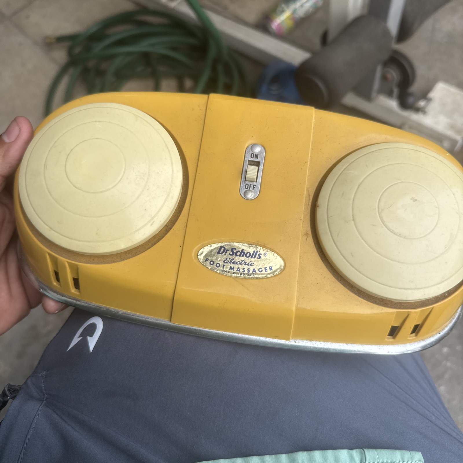 Vtg Dr. Scholls Dual Head Foot Massager Vibrating. Great Color! Works! No box