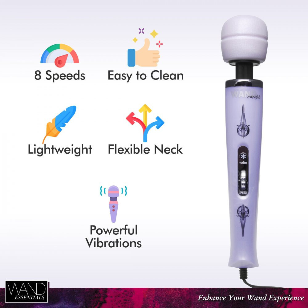 Wand Essentials 8 Speed Turbo Pearl Full Body Massager – 110V