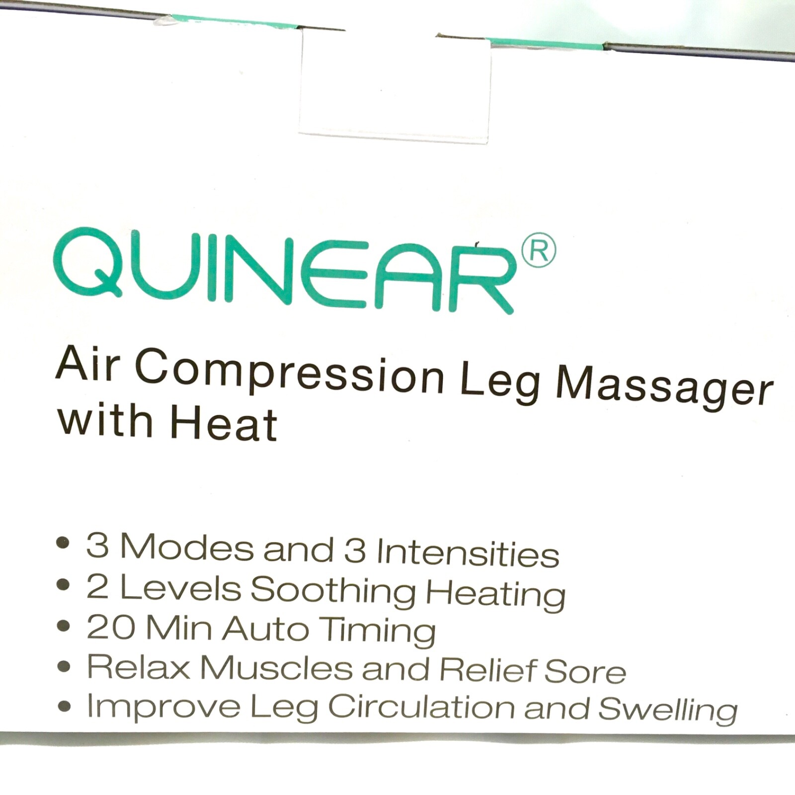 QUINEAR Air Compression Leg Massager With Heat For Leg Circulation & Swelling