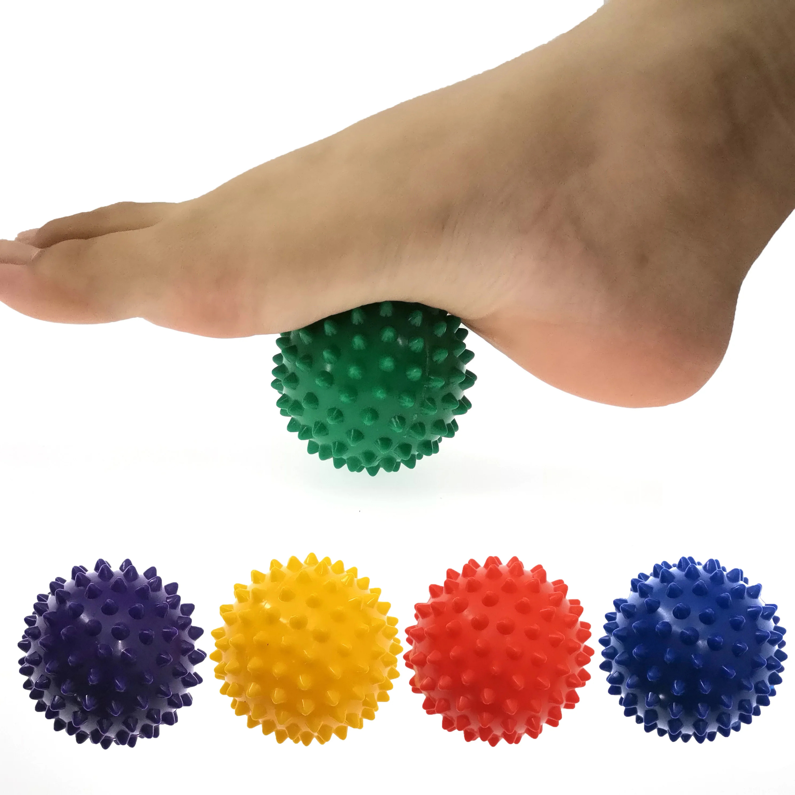 Durable hard PVC Spiky Massage Ball Trigger Point Fitness Hand Foot Pain Relief