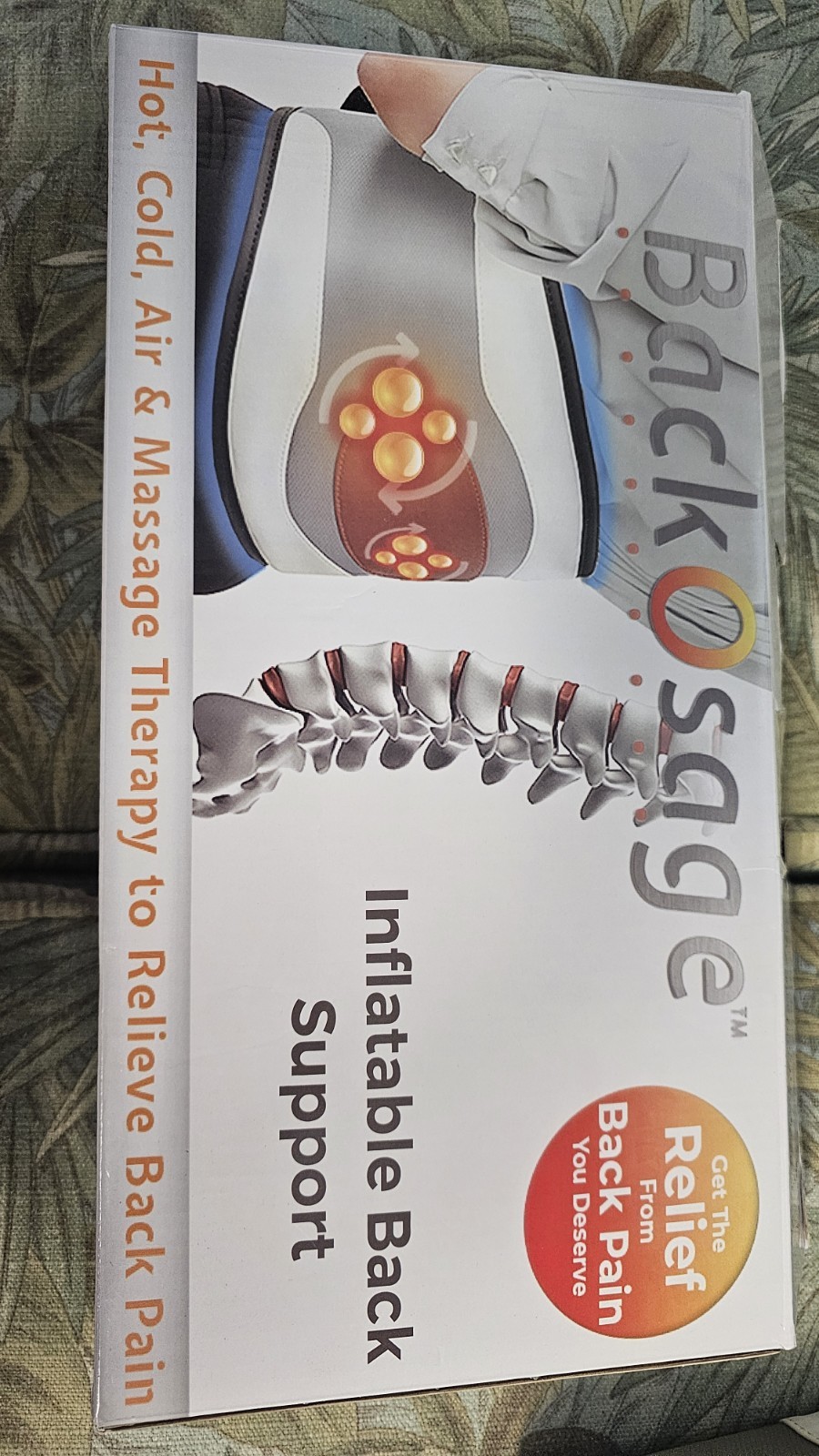 «BACK O SAGE» HOT, COLD, AIR MASSAGER THERAPY BACK PAIN RELIEVER