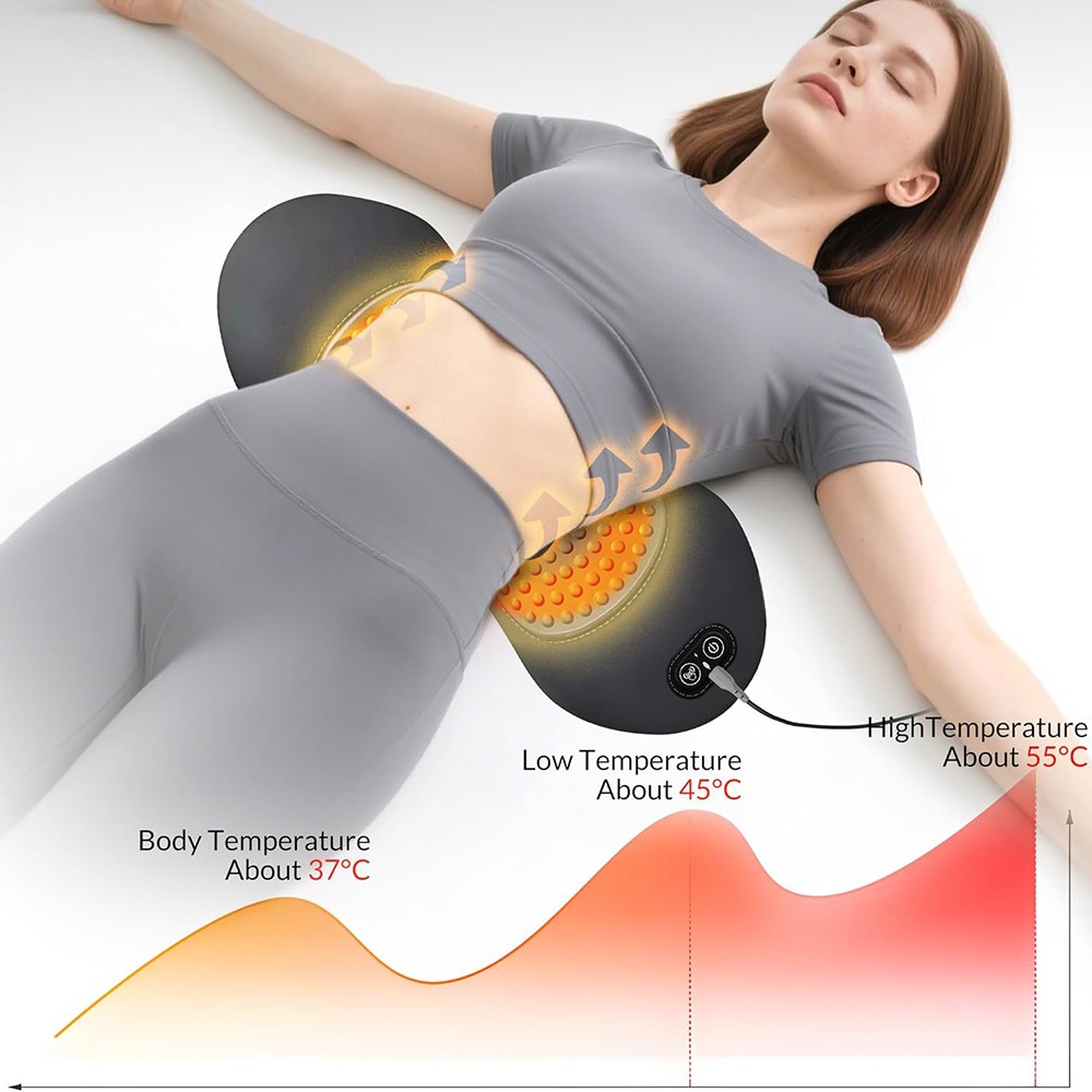 3 In 1 Electric Lumbar Support Pillow Smooth Spine Triple Fusion Back Massager