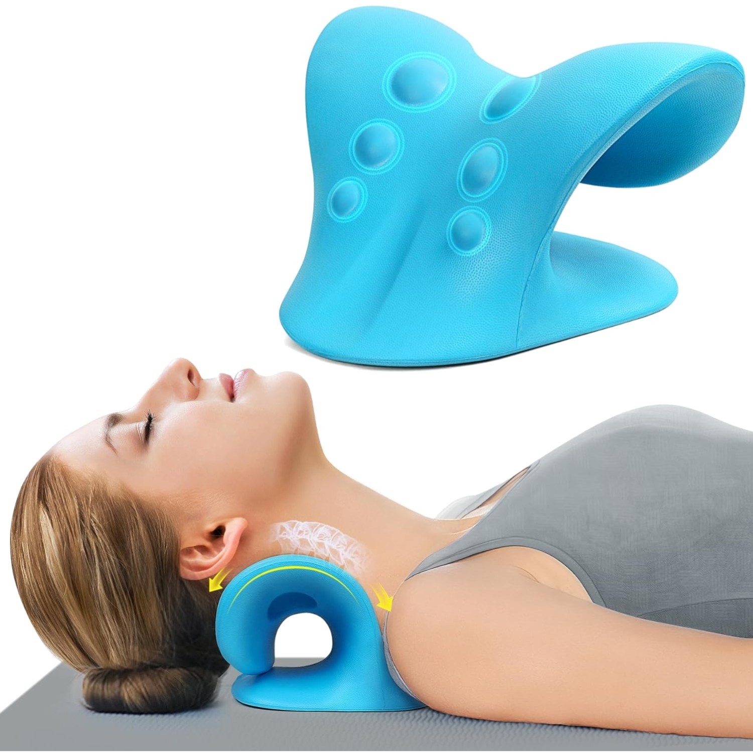 Neck Stretcher Pain Relief Cervical Traction Device Massage Pillow