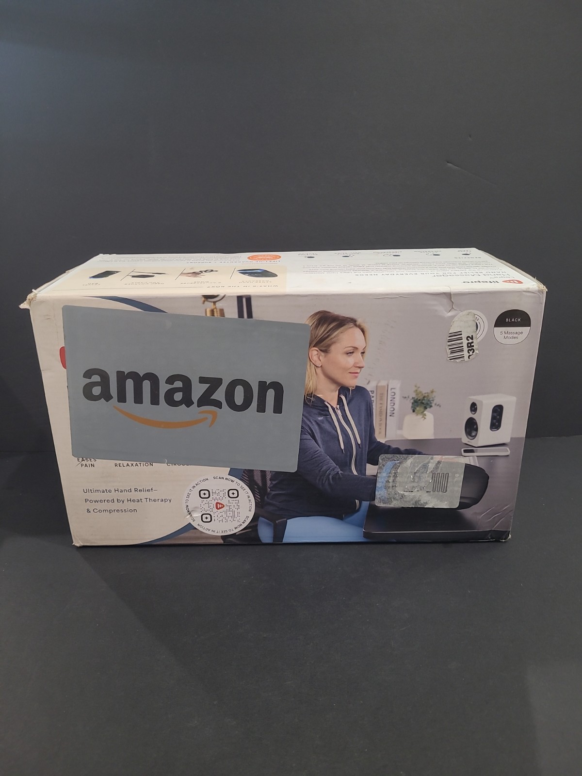 LIFEPRO LEGRA HAND MASSAGER WITH HEAT AND COMPRESSION LP-LGRPLS – BLACK