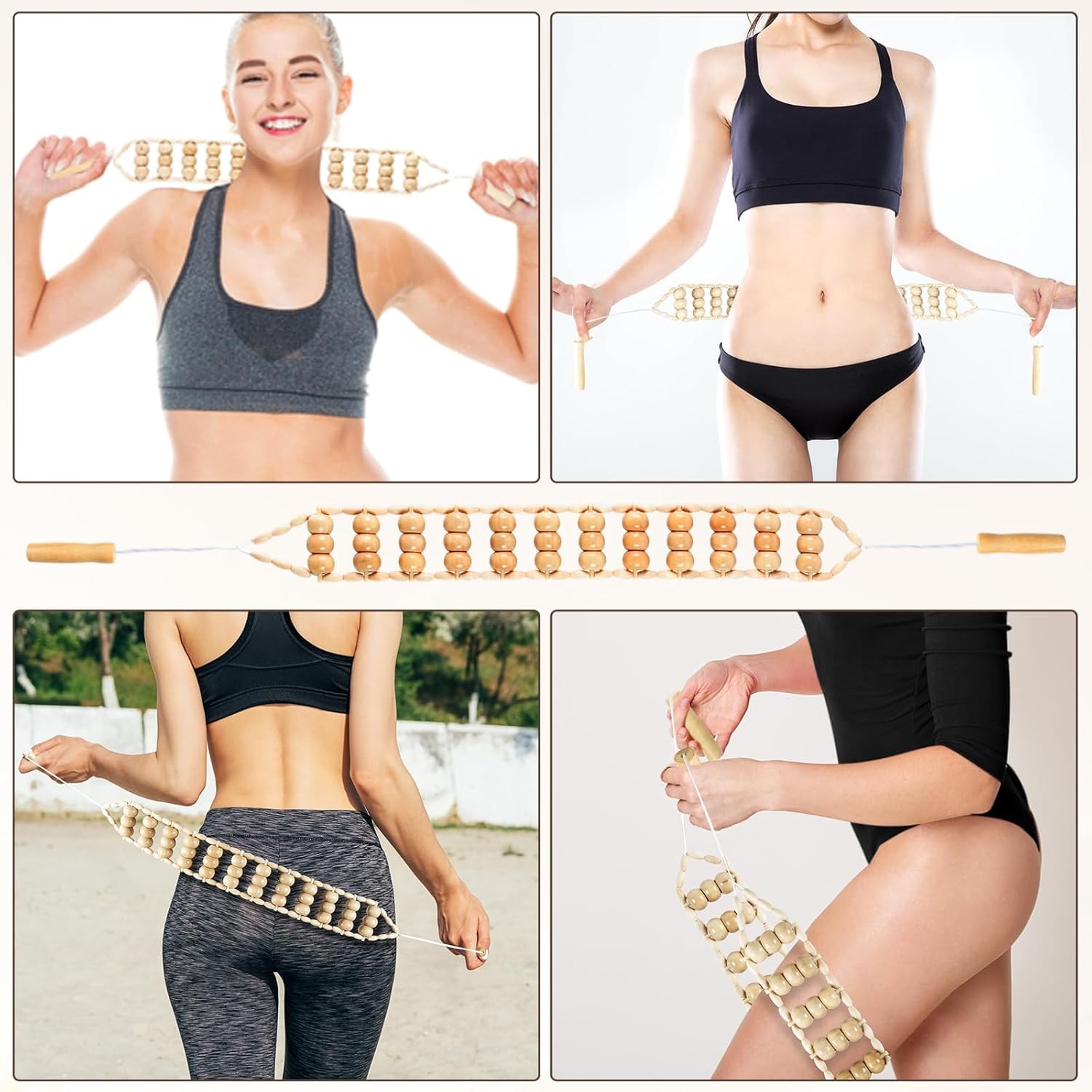 Wood Therapy Massage Tools 3 in 1 Maderoterapia Kit Lymphatic Drainage Massager