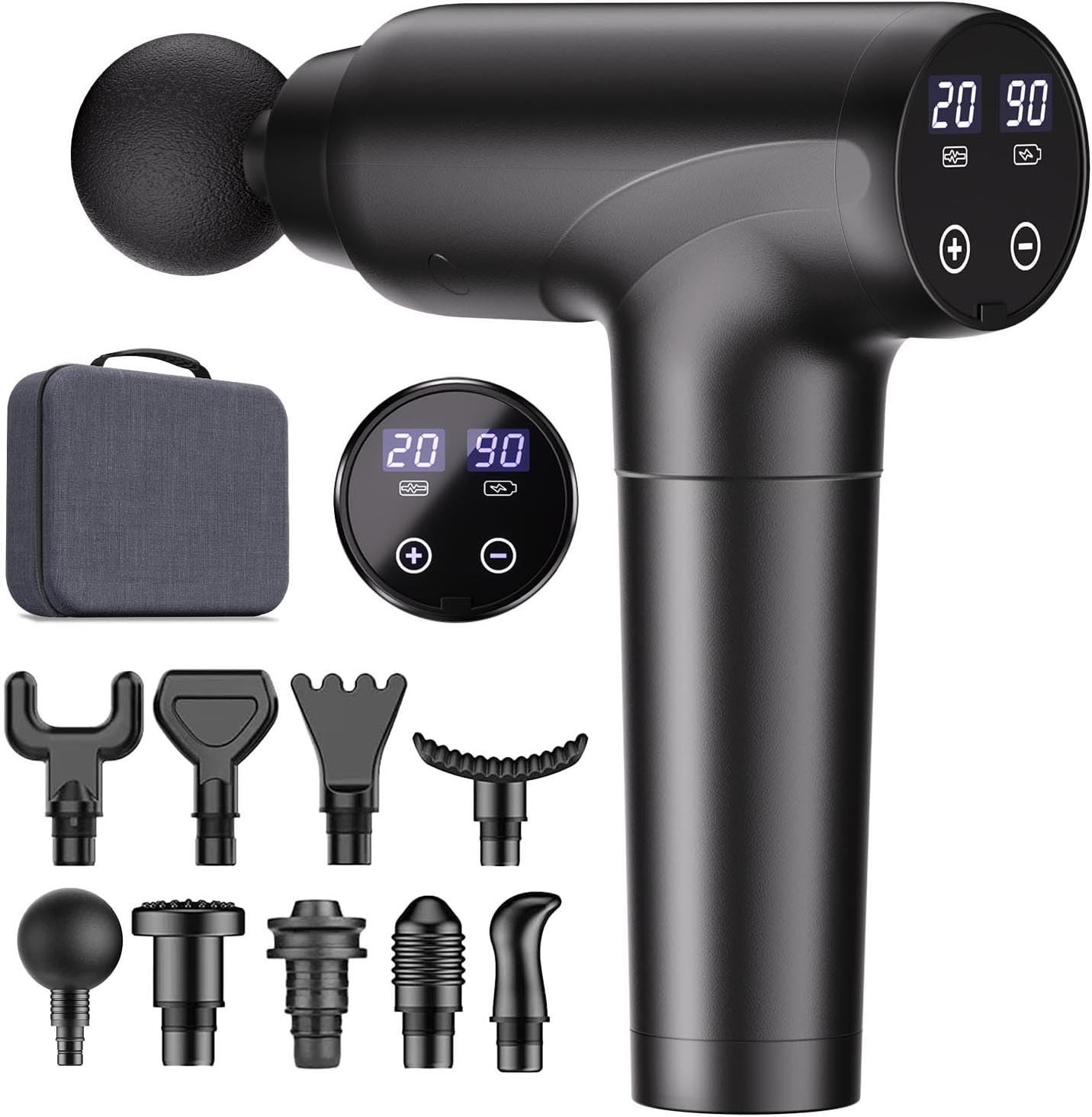 cotsoco Massage Gun Deep Tissue, Muscle Massage Gun with 9 Attachment Heads 20 S