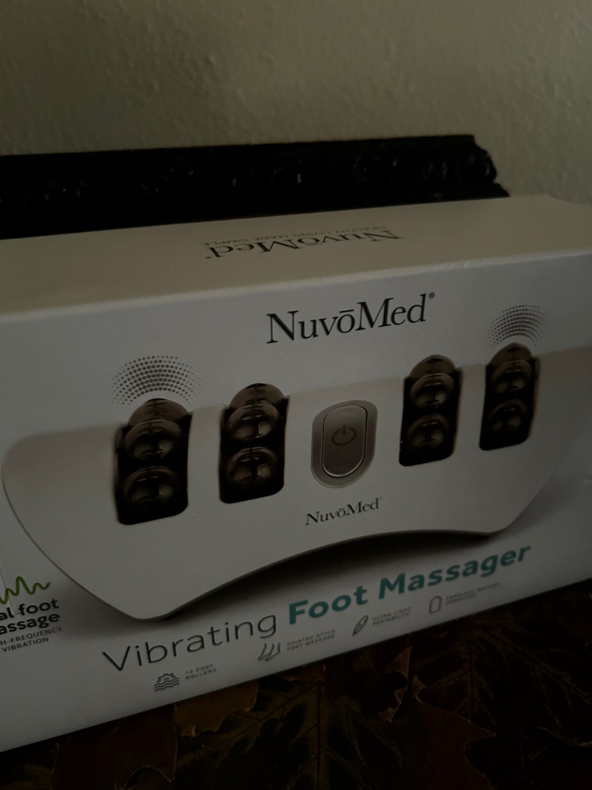 NUVOMED Vibrating 10″ White Foot Massager Brand New In Box Ships Fast!