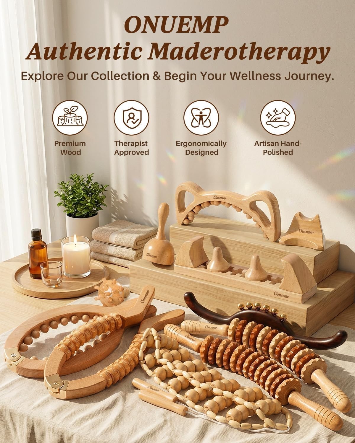 Wood Therapy Massage Tools Maderoterapia Cellulite Massager Body Sculpting Kit