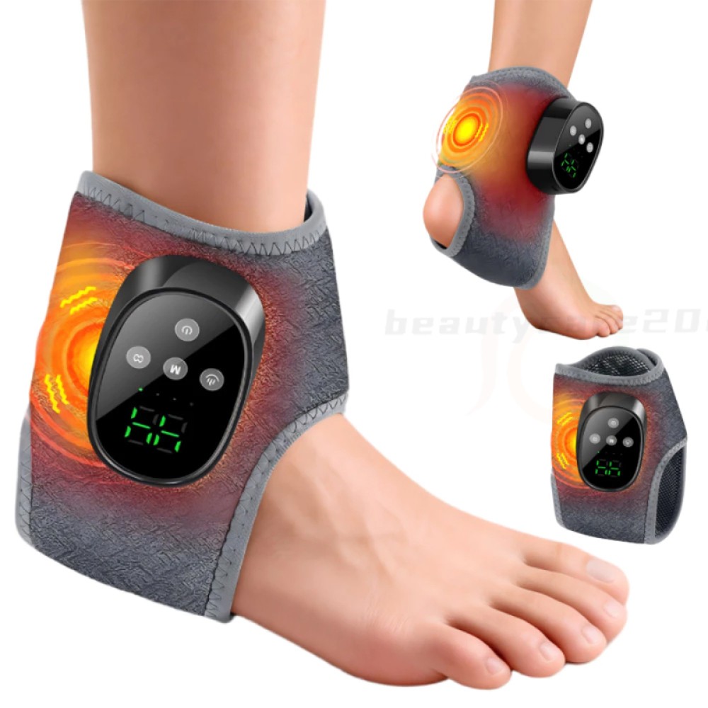 Electric Foot Ankle Massager Relieve Ankle Pain 4 Heat Levels, 4 Vibration Modes