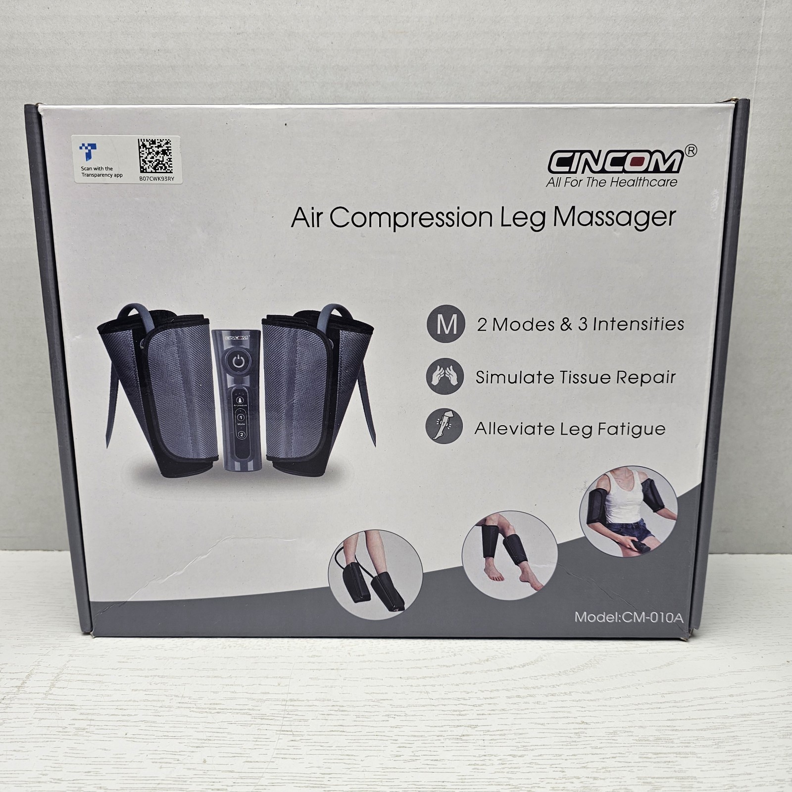 Cincom CM-010A Air Compression Massager Leg Calf Arm Feet Open Box