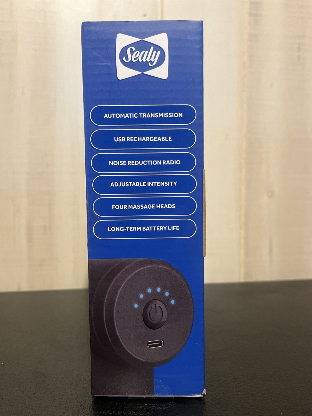 Sealy Deep Tissue Therapy Mini Massager 4 Heads 6 Modes Deep Muscle Relief