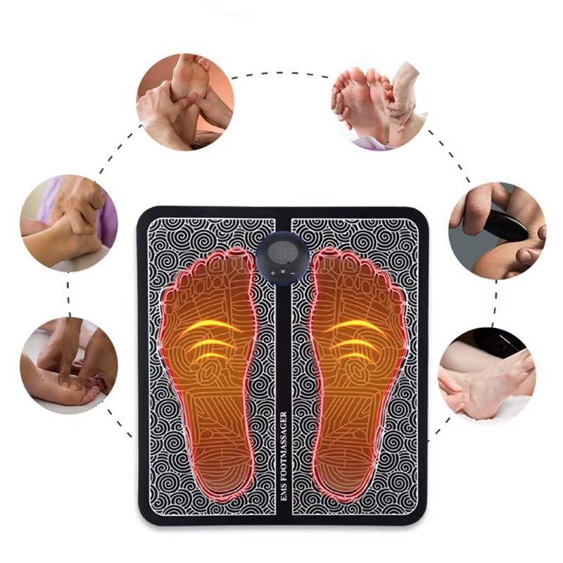 19 Level EMS Electric Foot Massager Pad Muscle Stimulator Blood Circulation Mat