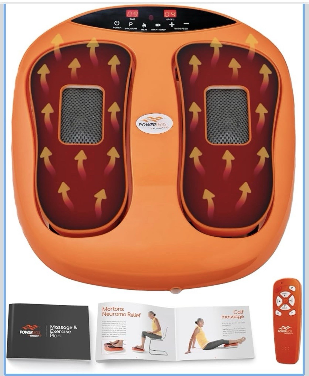 Power Legs Electric Foot Massager Machine with Remote Control, Adjustable Spe…