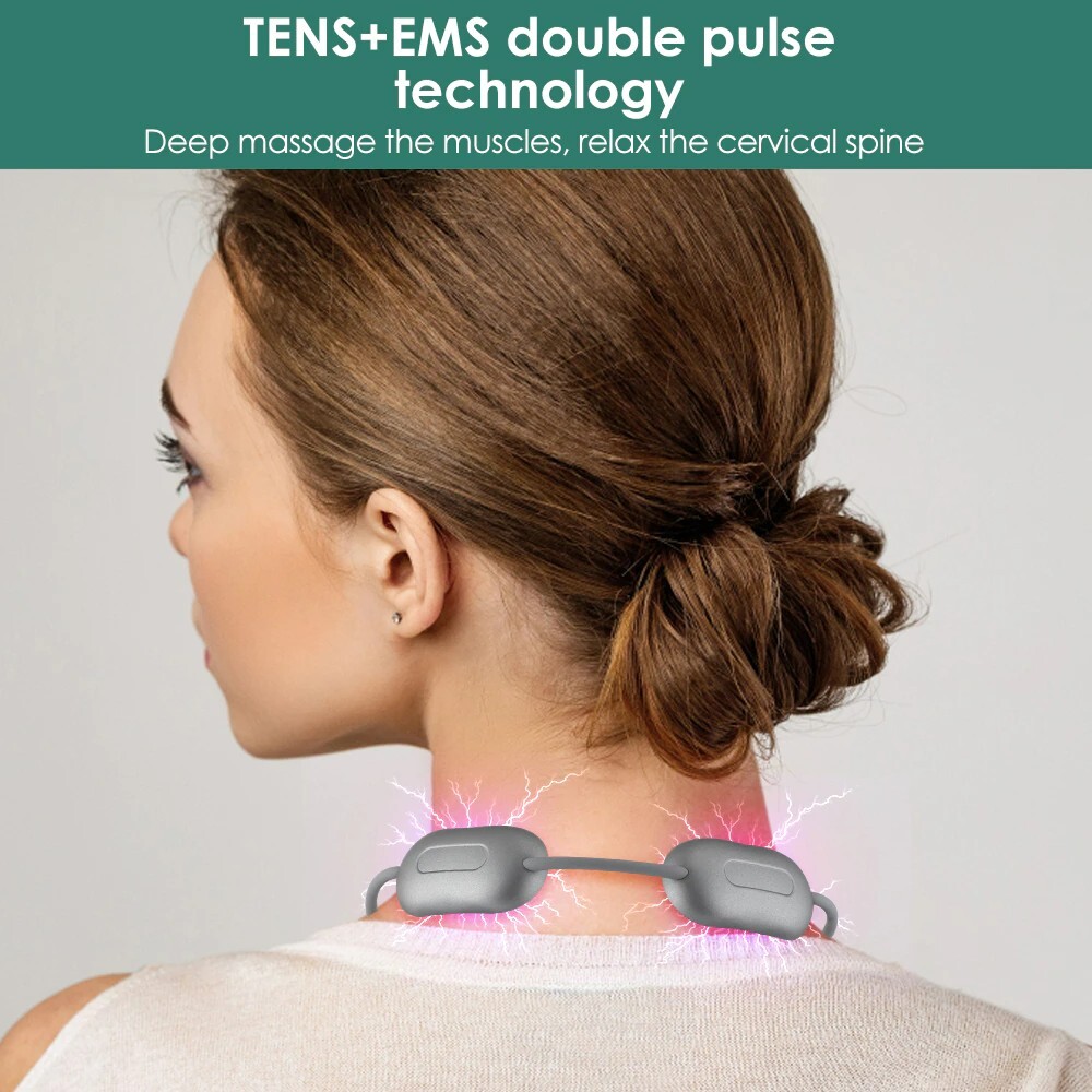 Hanging Cervical Spine Massager Mini Pulse Shoulder Cervical Massage Hot Compres