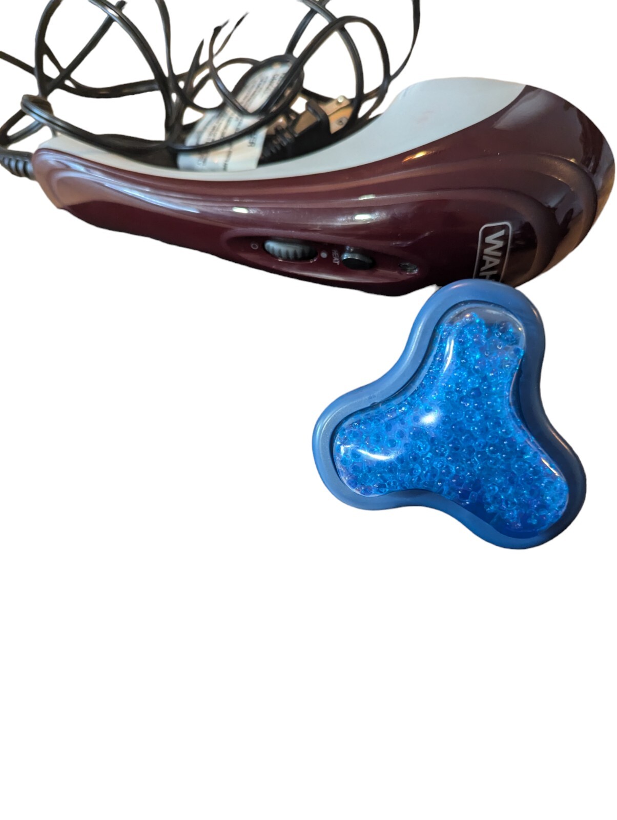 Wahl Heat Deluxe Electric Massager Therapy Handheld Attachments Hot Cold