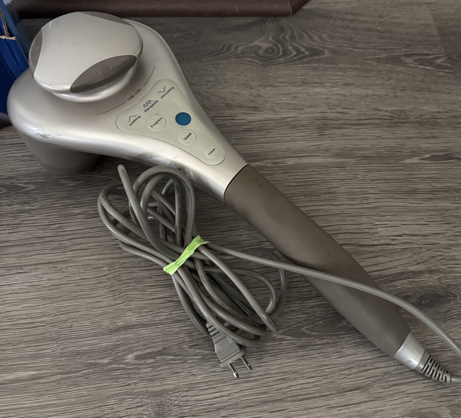 Brookstone 15 Speed Professional Percussion Massager 235333 Handheld + BOX Works