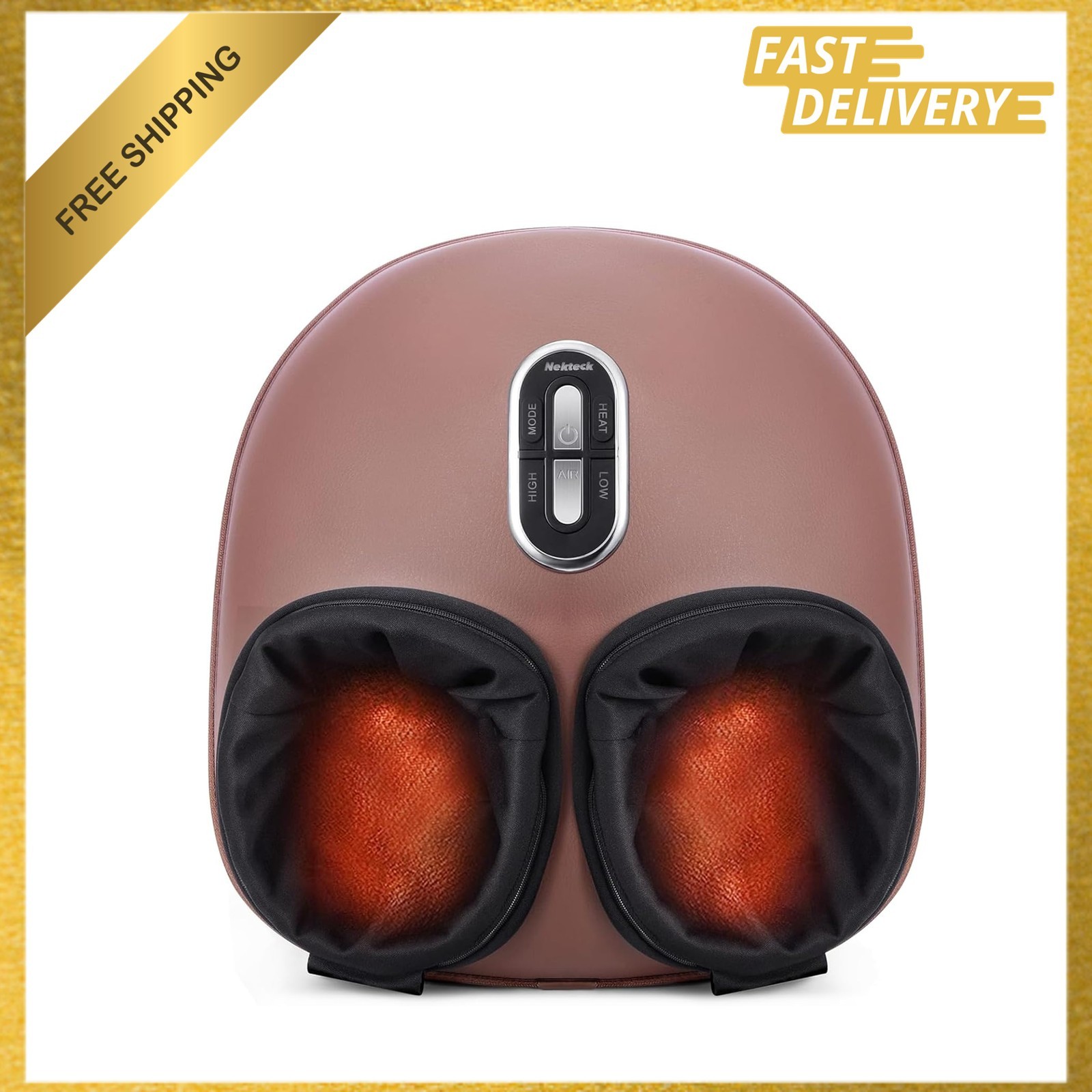 Shiatsu Foot Massager with Heat Nekteck 2026 Upgraded Electric Feet Care for