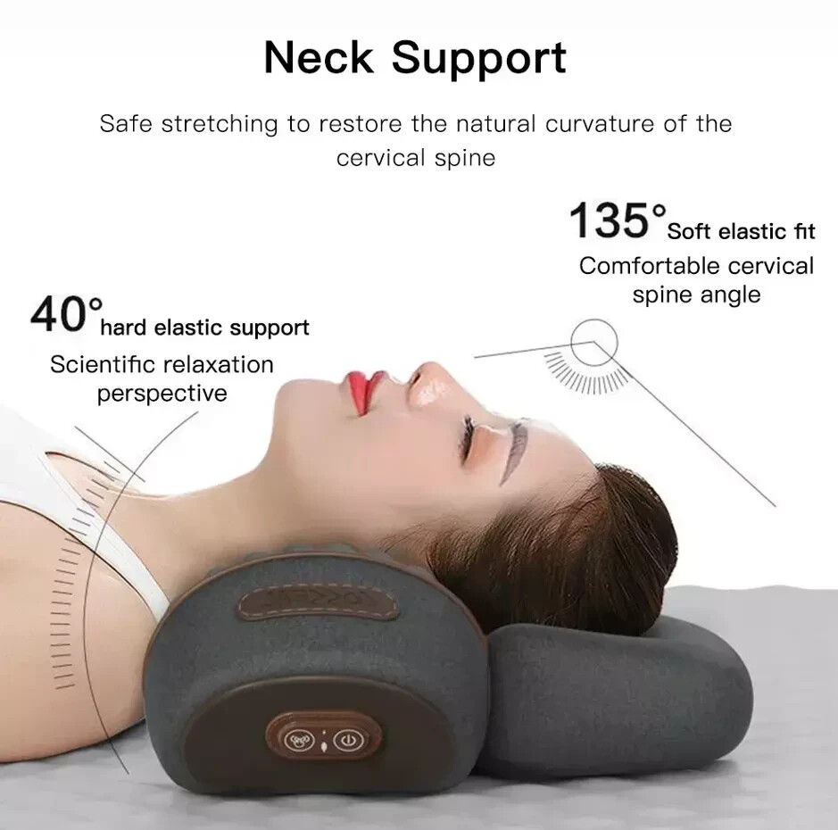 NEW Orthopedic Cervical Neck Pillow With Heat And Massage Therapy
