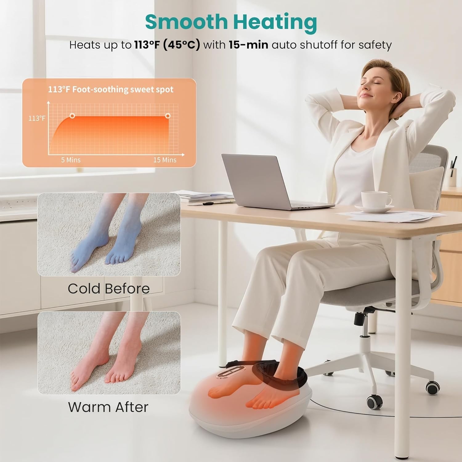 Multi-Functional Shiatsu Foot Massager Machine with Adjustable Compression Modes