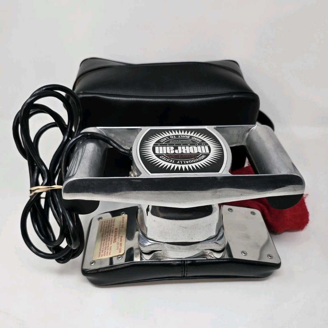 Vintage Jeanie Rub Massager MORFAM Deep Tissue Vibrator Clean w/Case 3200 RPM