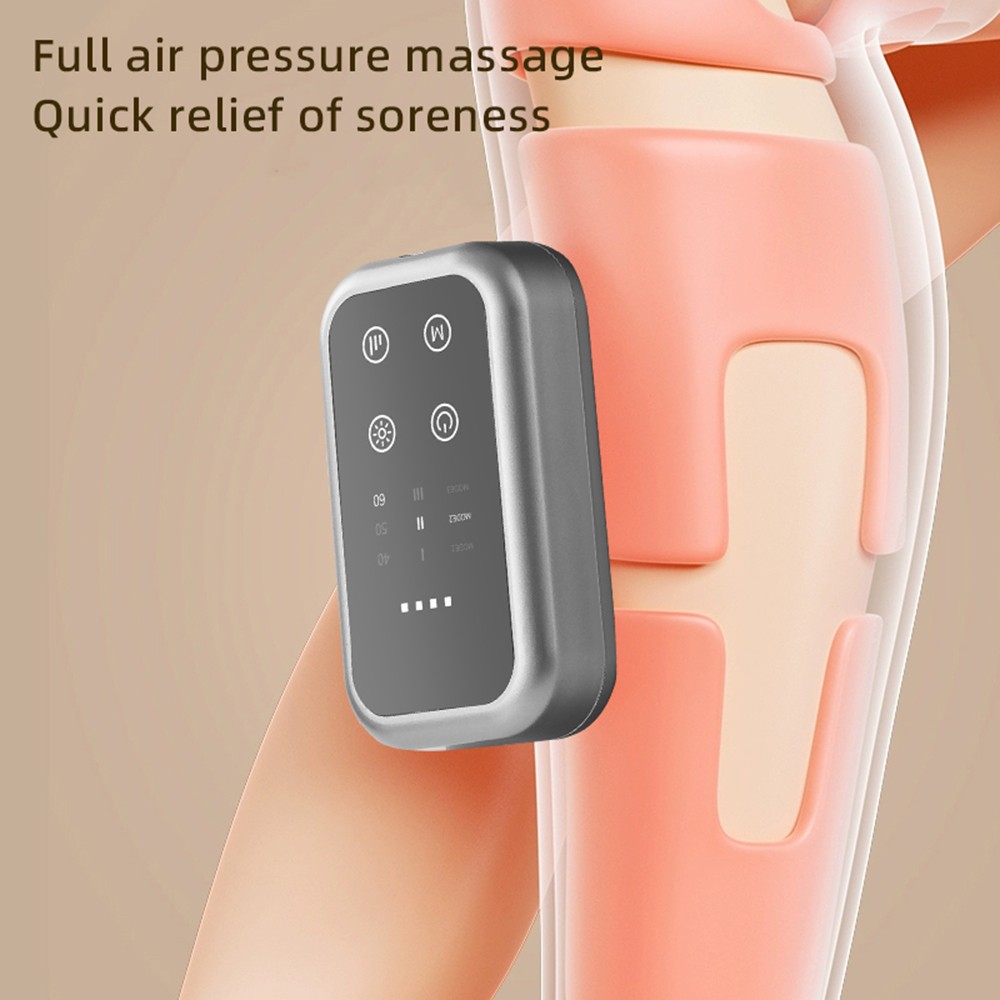 2PCS Leg Massager for Circulation, Air Compression Calf Knee Foot Massager Heat