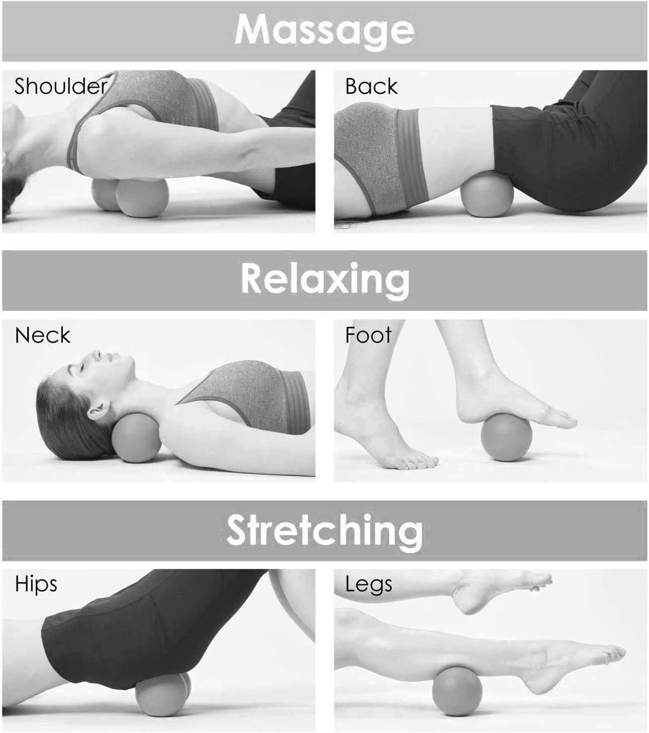 Peanut Massage Ball Roller, Double Lacrosse Ball, Acupoint Myofascial Release…